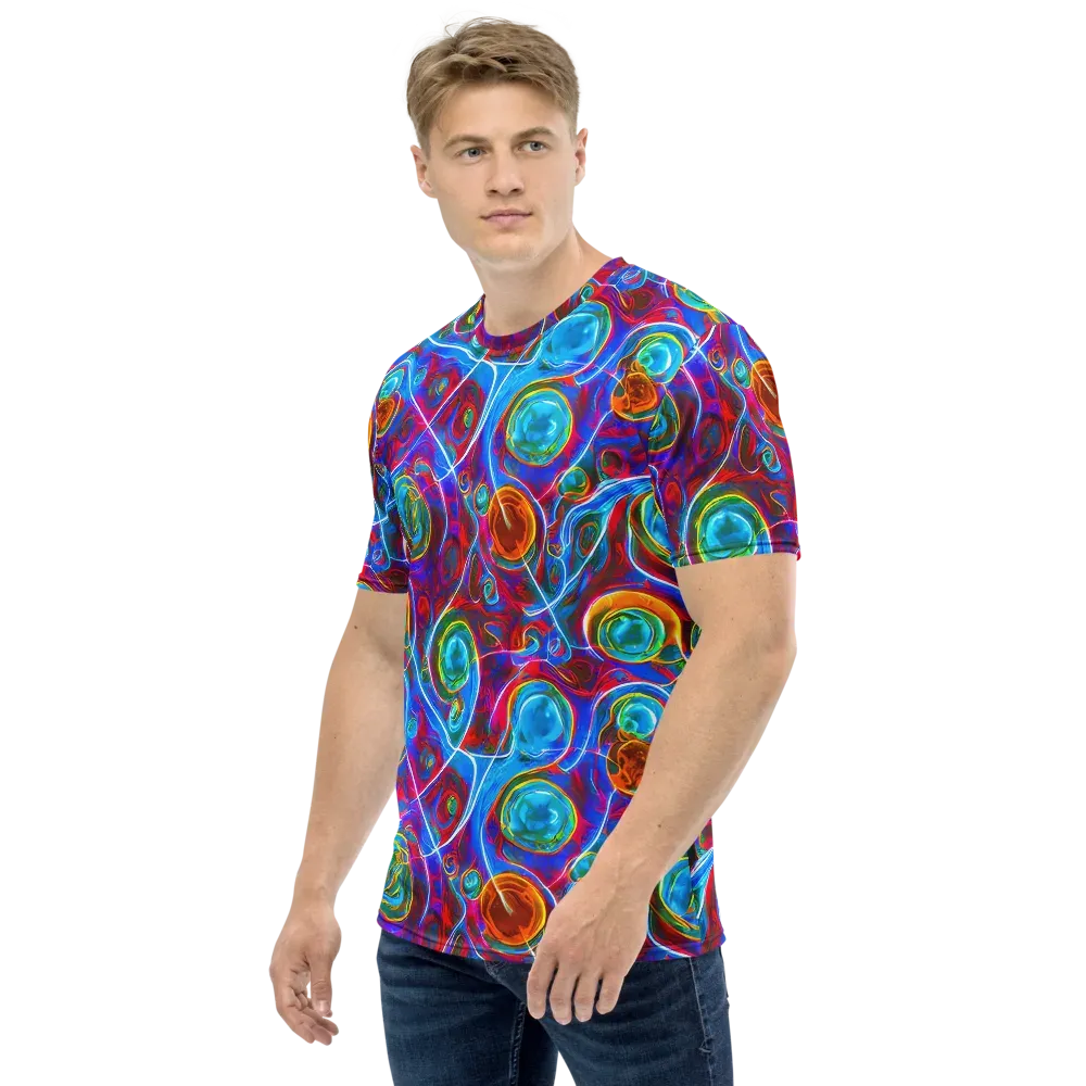 Jewel Nebula on Men's Crew Neck T-Shirt — Left