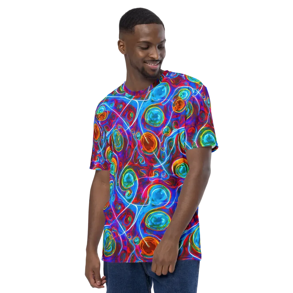 Jewel Nebula on Men's Crew Neck T-Shirt — Left