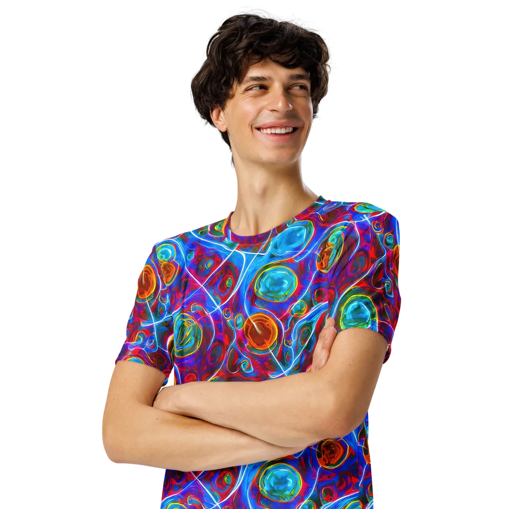 Jewel Nebula on Men's Crew Neck T-Shirt — Left Front