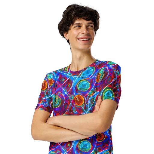 Jewel Nebula on a Men's Crew Neck T-Shirt
