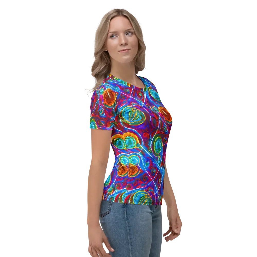 Jewel Nebula on Women's Crew Neck T-Shirt — Right