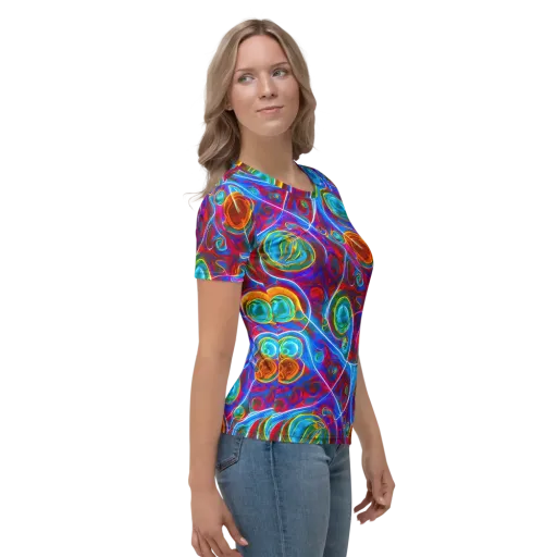Jewel Nebula on a Women's Crew Neck T-Shirt