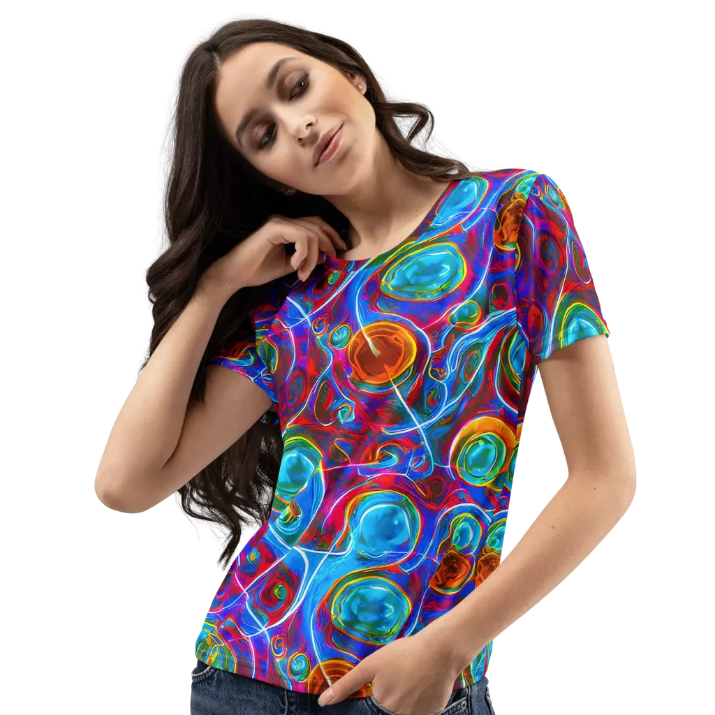 Jewel Nebula on Women's Crew Neck T-Shirt — Left Front