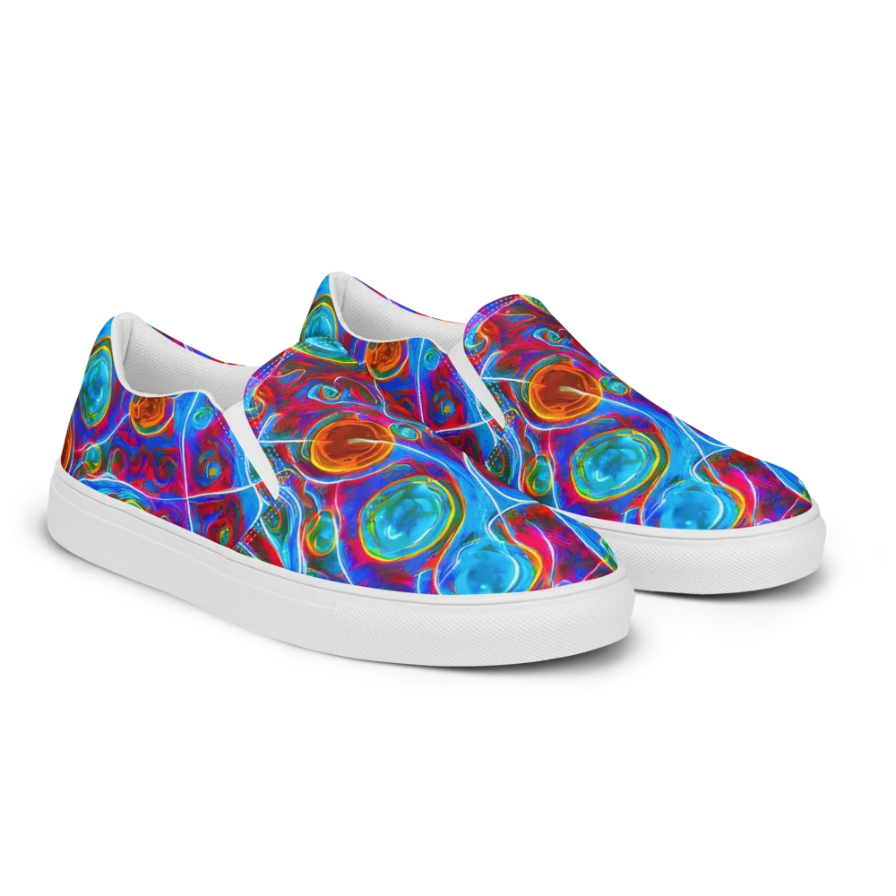 Jewel Nebula on Men's Slip-On Canvas Shoes — Right Front
