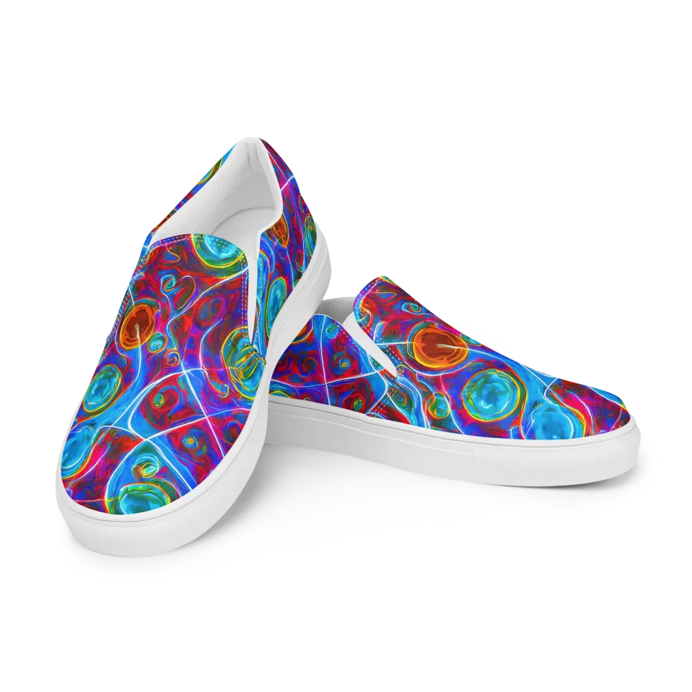 Jewel Nebula on Men's Slip-On Canvas Shoes — Left Front