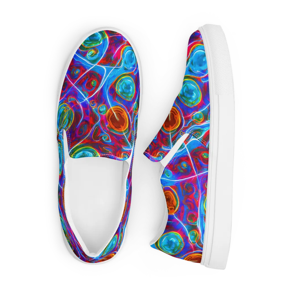 Jewel Nebula on Men's Slip-On Canvas Shoes — Front