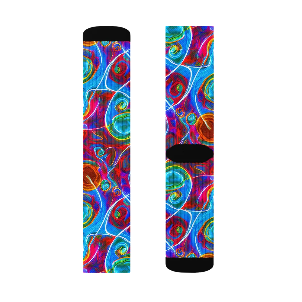 Jewel Nebula on Socks — Left Sock