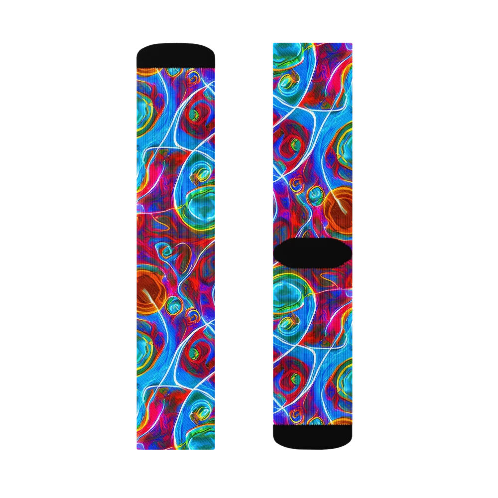 Jewel Nebula on Socks — Right Sock