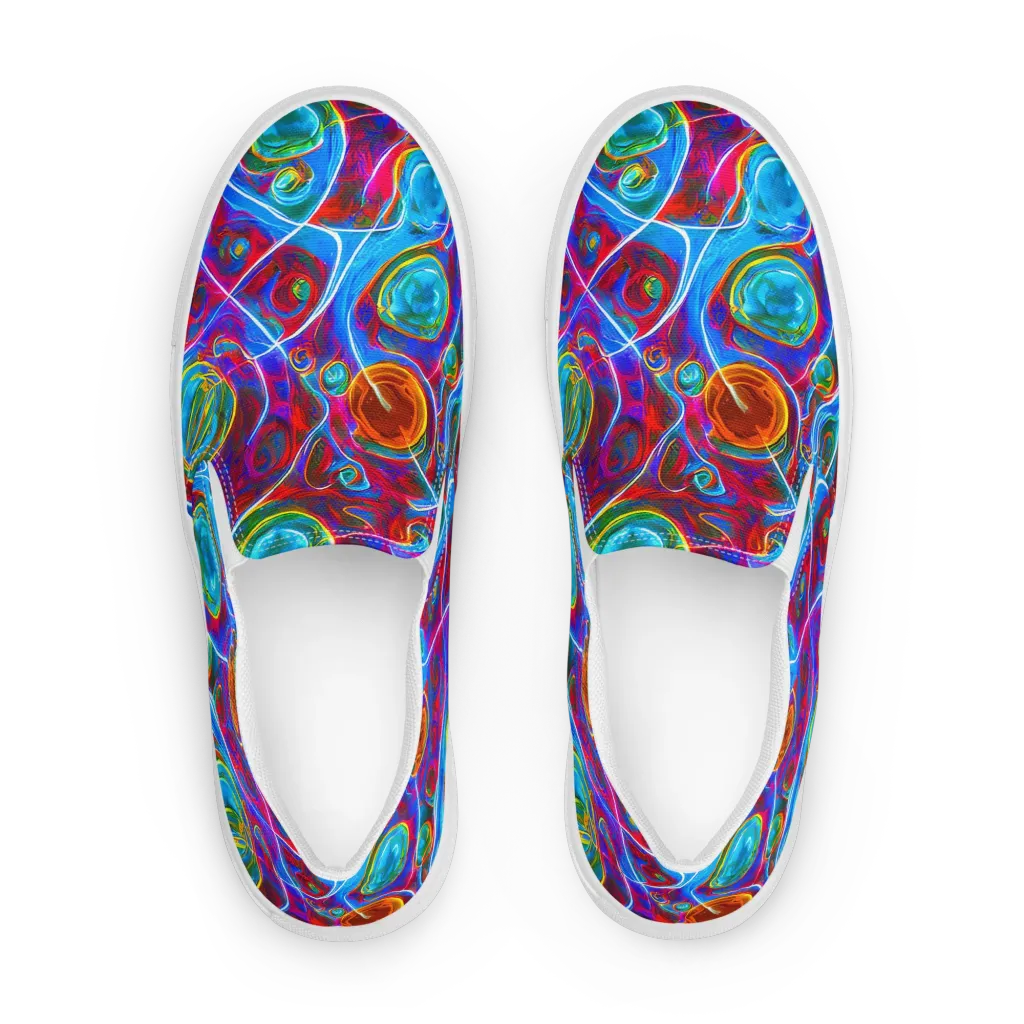 Jewel Nebula on Women's Slip-On Canvas Shoes — Front