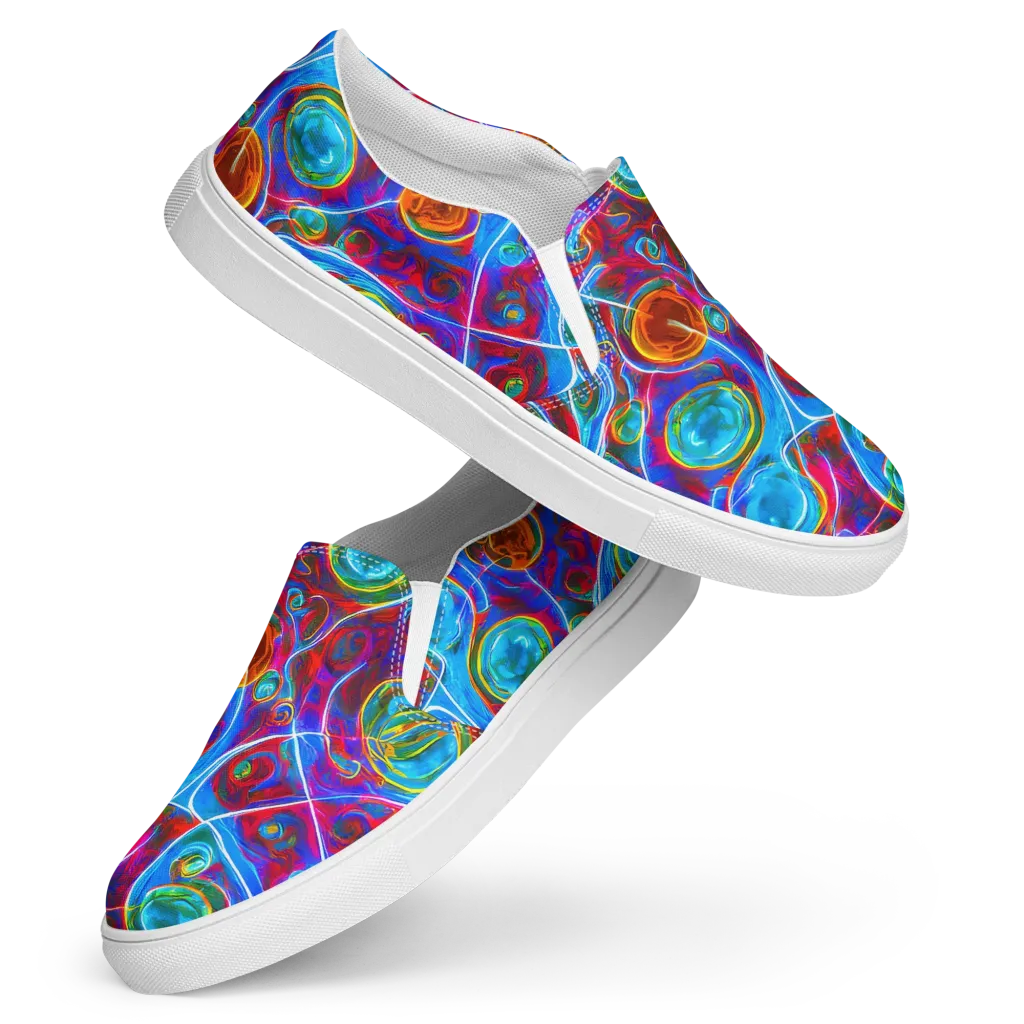 Jewel Nebula on Women's Slip-On Canvas Shoes — Front