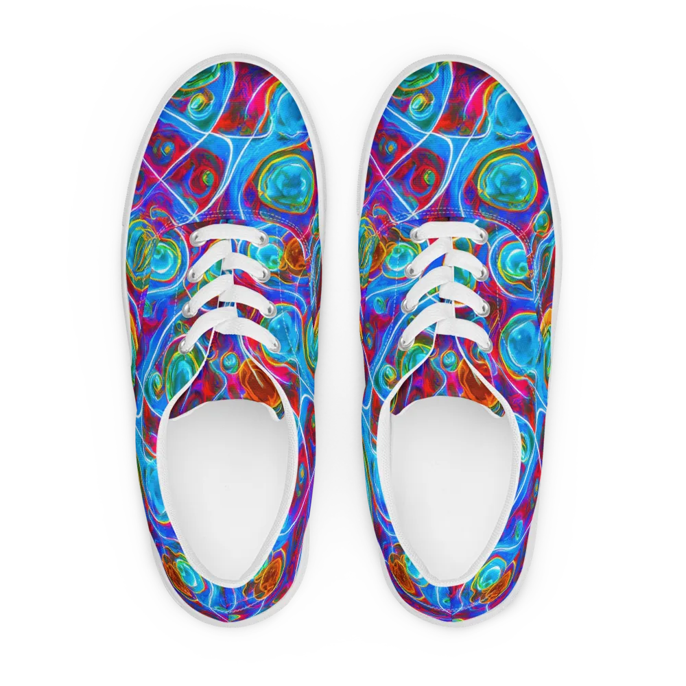 Jewel Nebula on Men's Lace-Up Canvas Shoes — Front