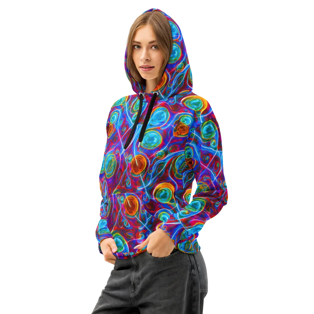 Jewel Nebula on Cotton Hoodie — Left Front