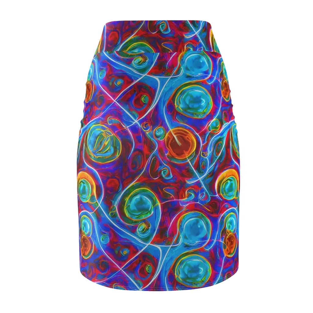 Jewel Nebula on Pencil Skirt — Back