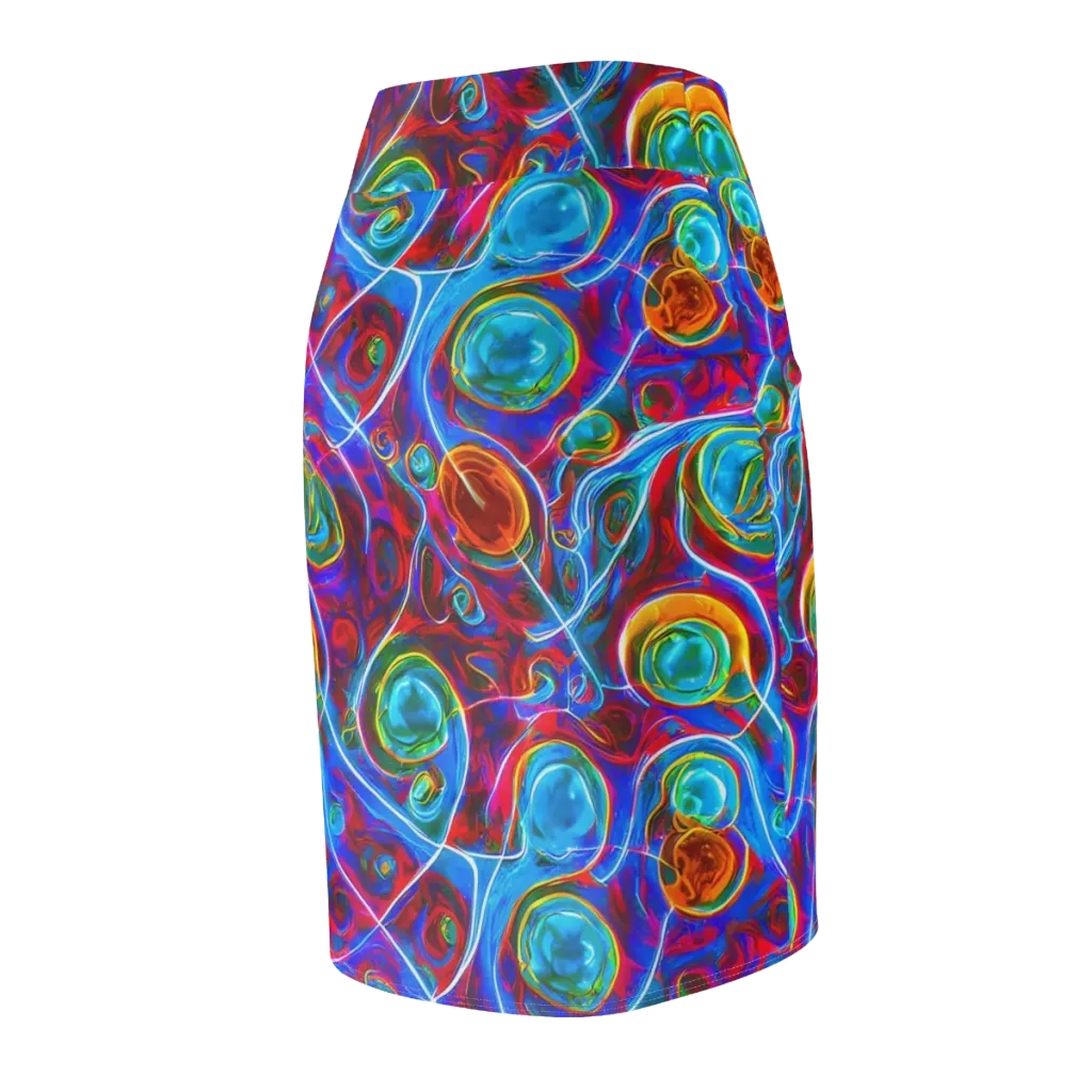 Jewel Nebula on Pencil Skirt — Back Side