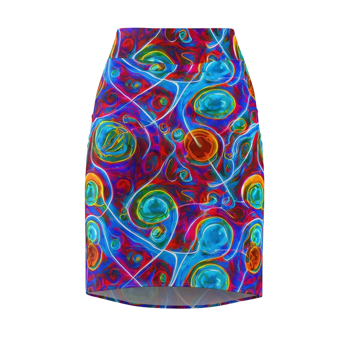 Jewel Nebula on Pencil Skirt — Front
