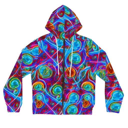 Jewel Nebula on a Women's Full-Zip Hoodie