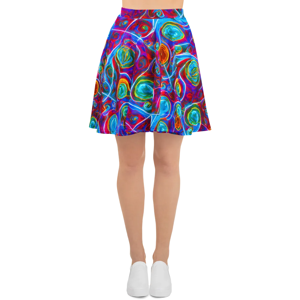 Jewel Nebula on Skater Skirt — Front
