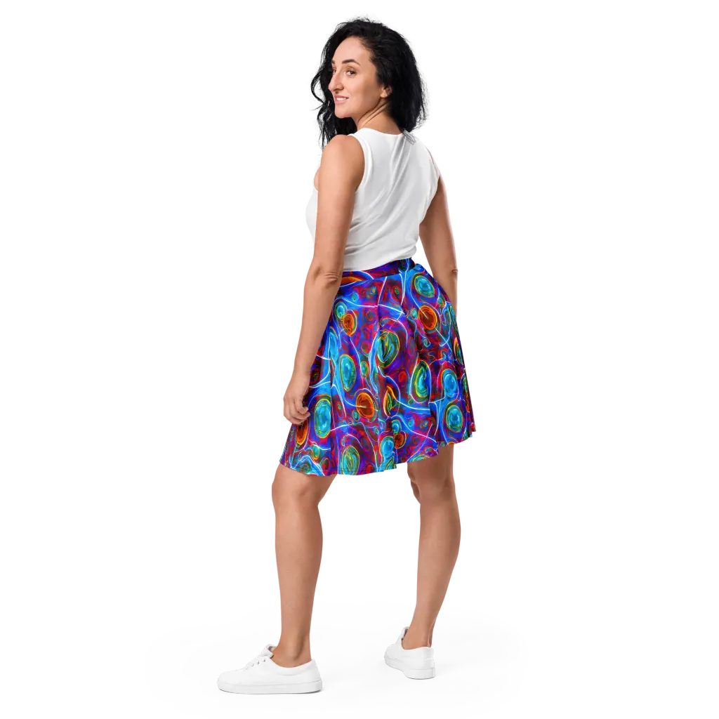 Jewel Nebula on Skater Skirt — Back