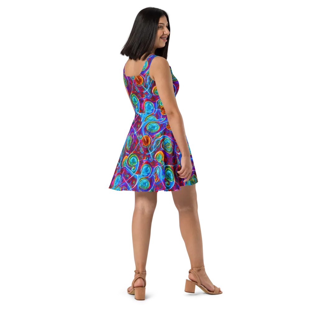 Jewel Nebula on Skater Dress — Right
