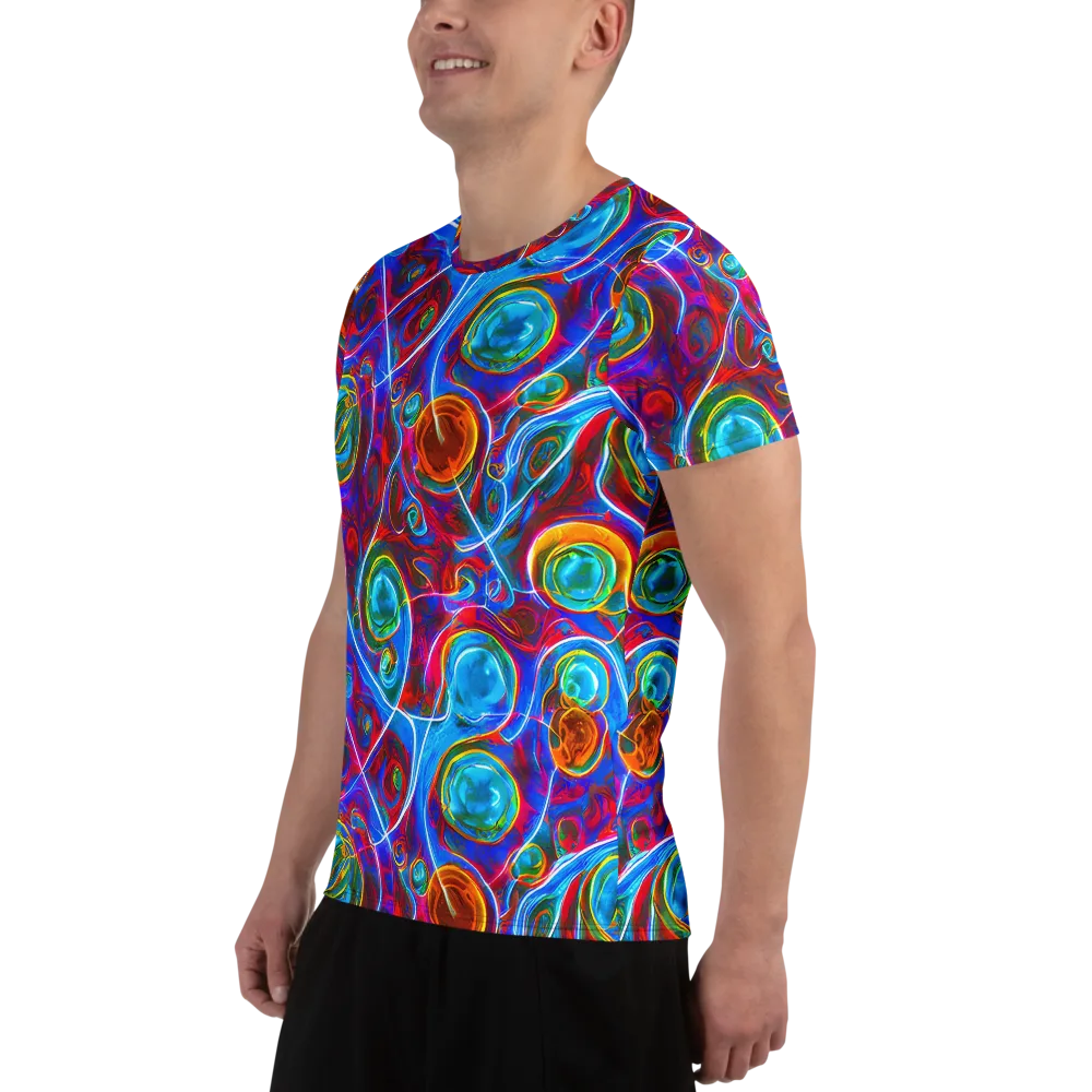 Jewel Nebula on Men's Athletic T-Shirt — Left