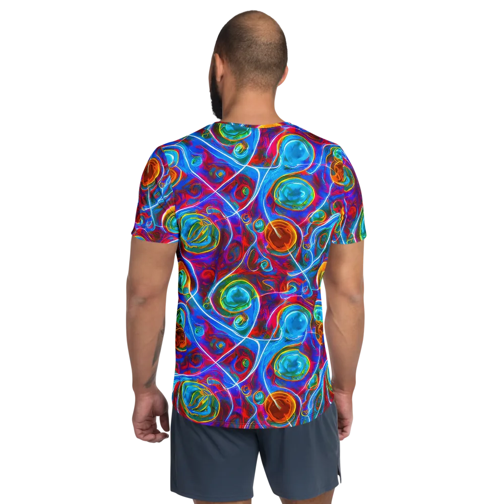 Jewel Nebula on Men's Athletic T-Shirt — Back