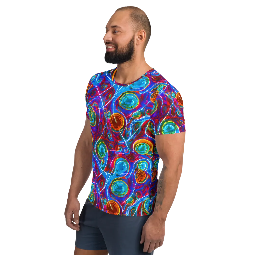 Jewel Nebula on Men's Athletic T-Shirt — Left