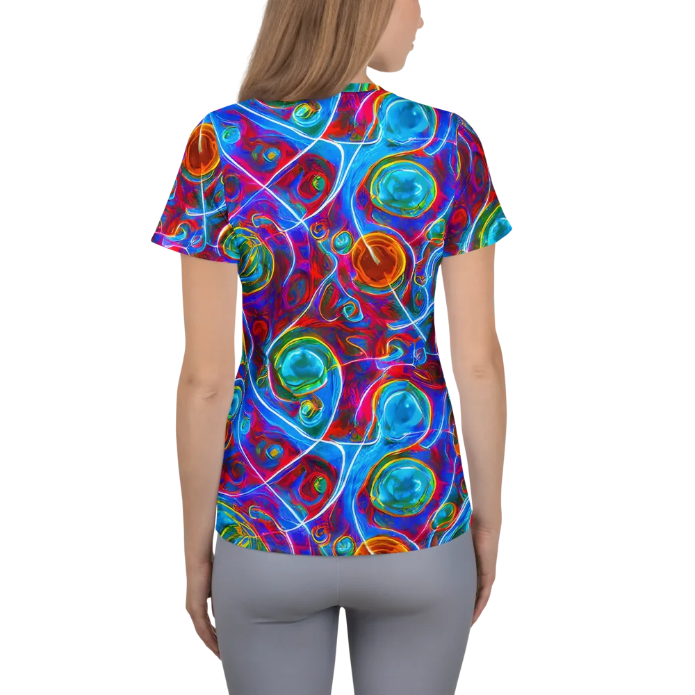Jewel Nebula on Women's Athletic T-Shirt — Back