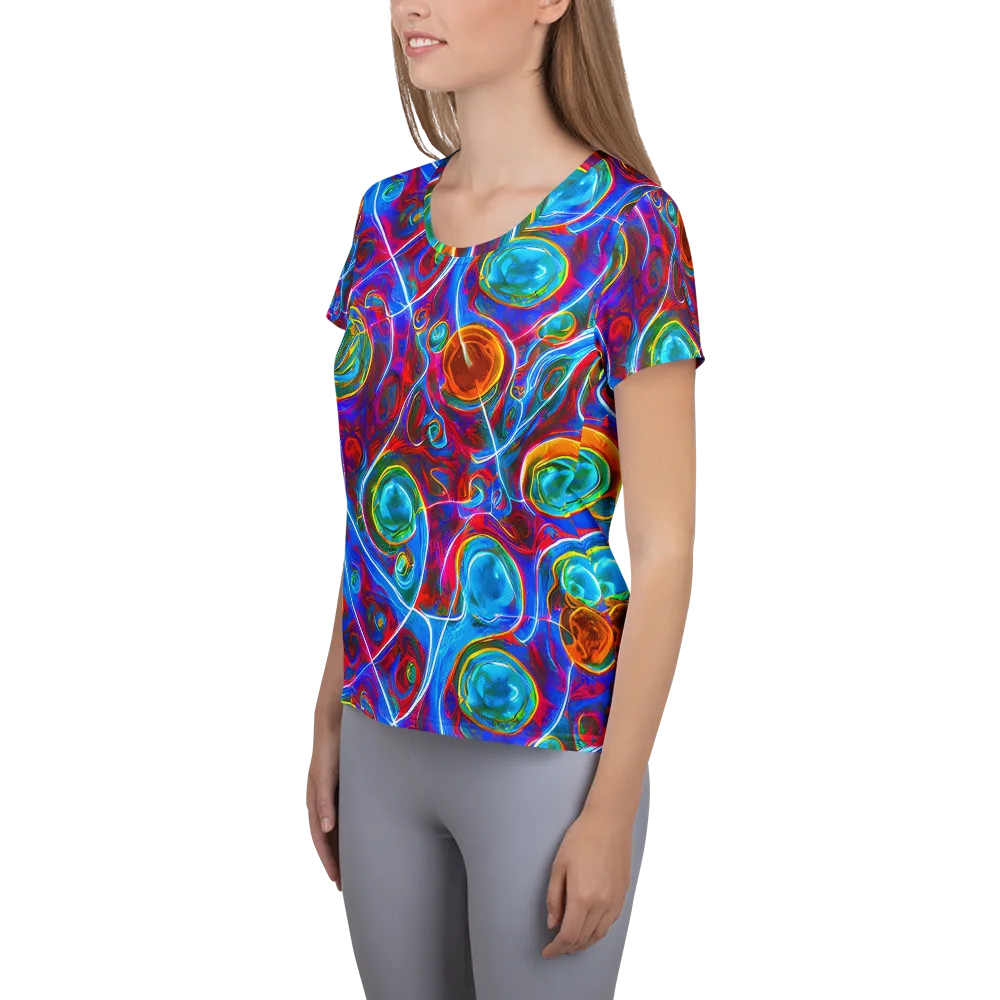 Jewel Nebula on Women's Athletic T-Shirt — Left