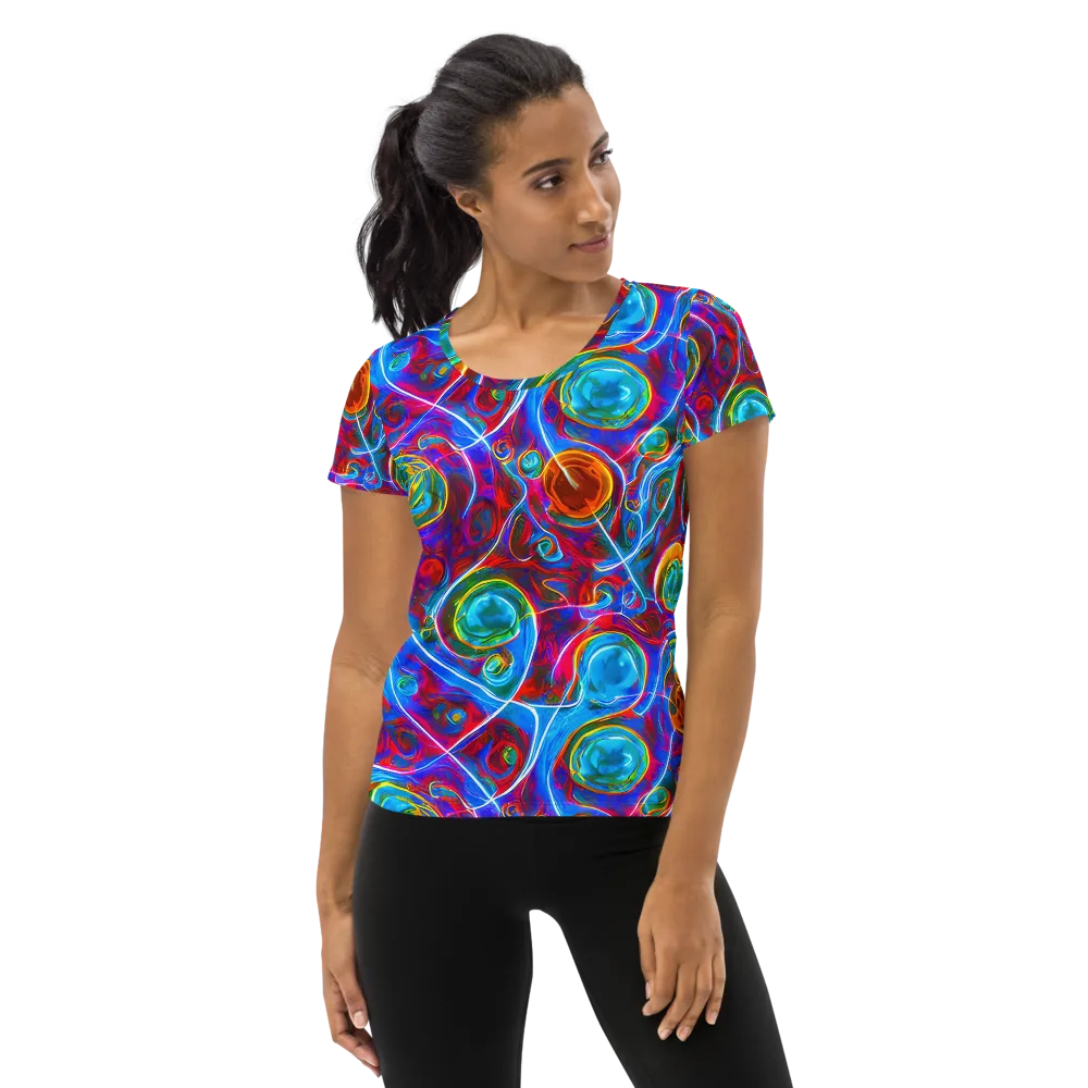 Jewel Nebula on Women's Athletic T-Shirt — Front