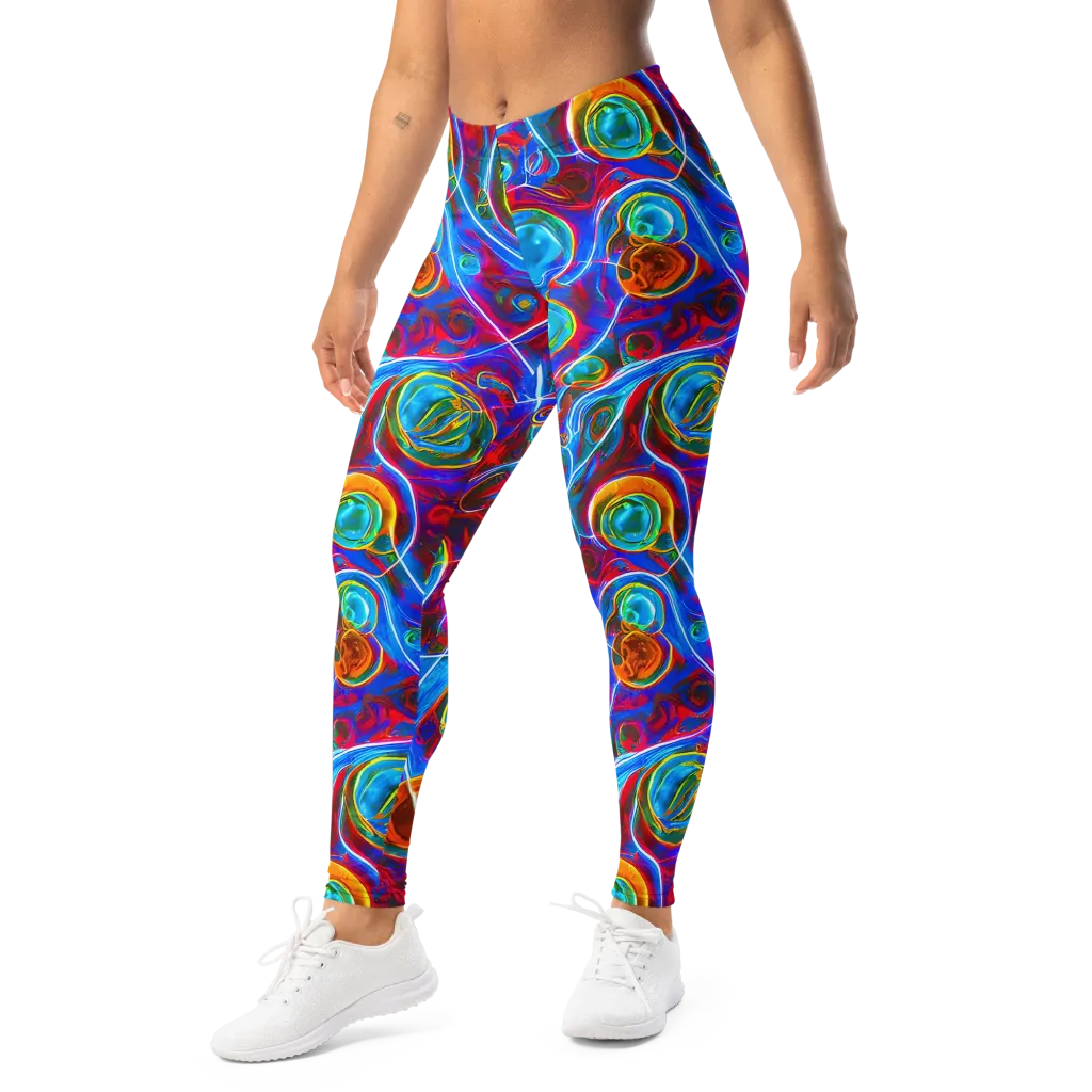 Jewel Nebula on Leggings — Left Front