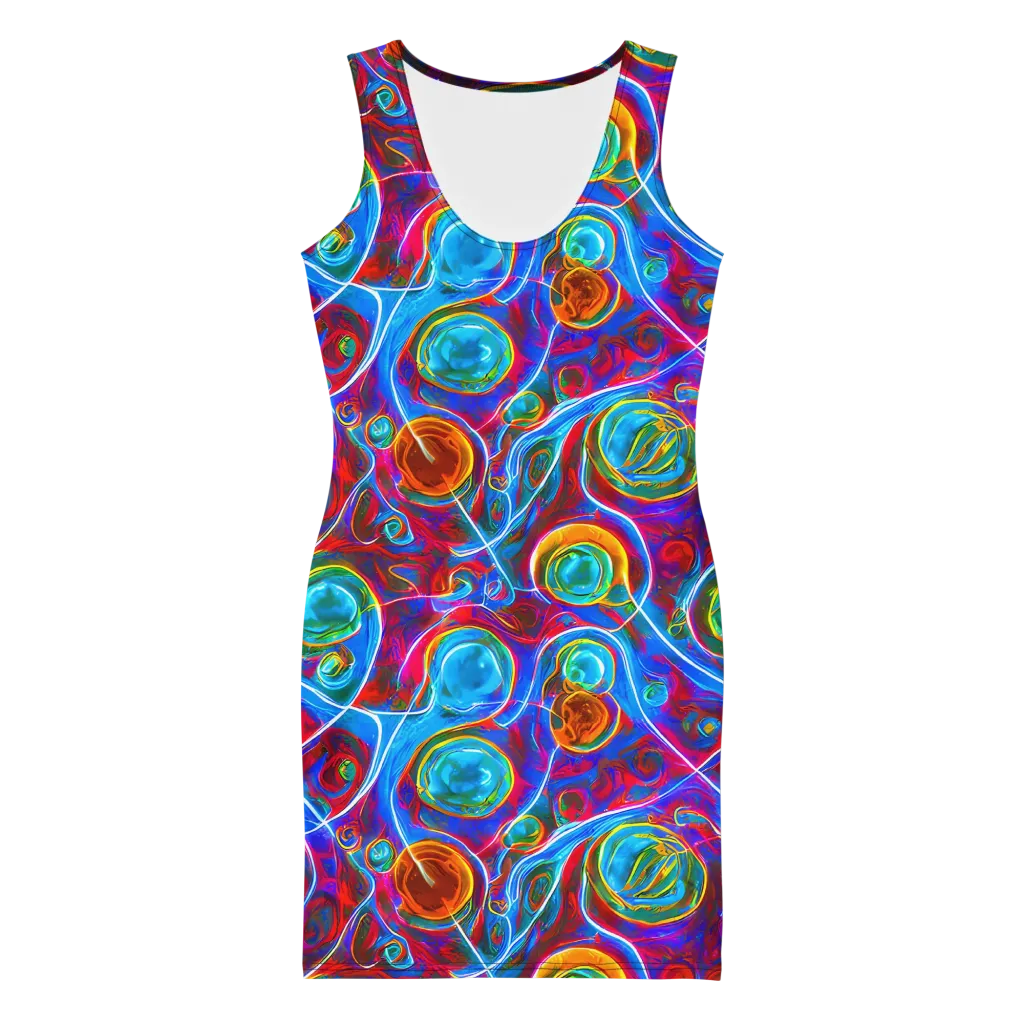 Jewel Nebula on Bodycon Dress — Front
