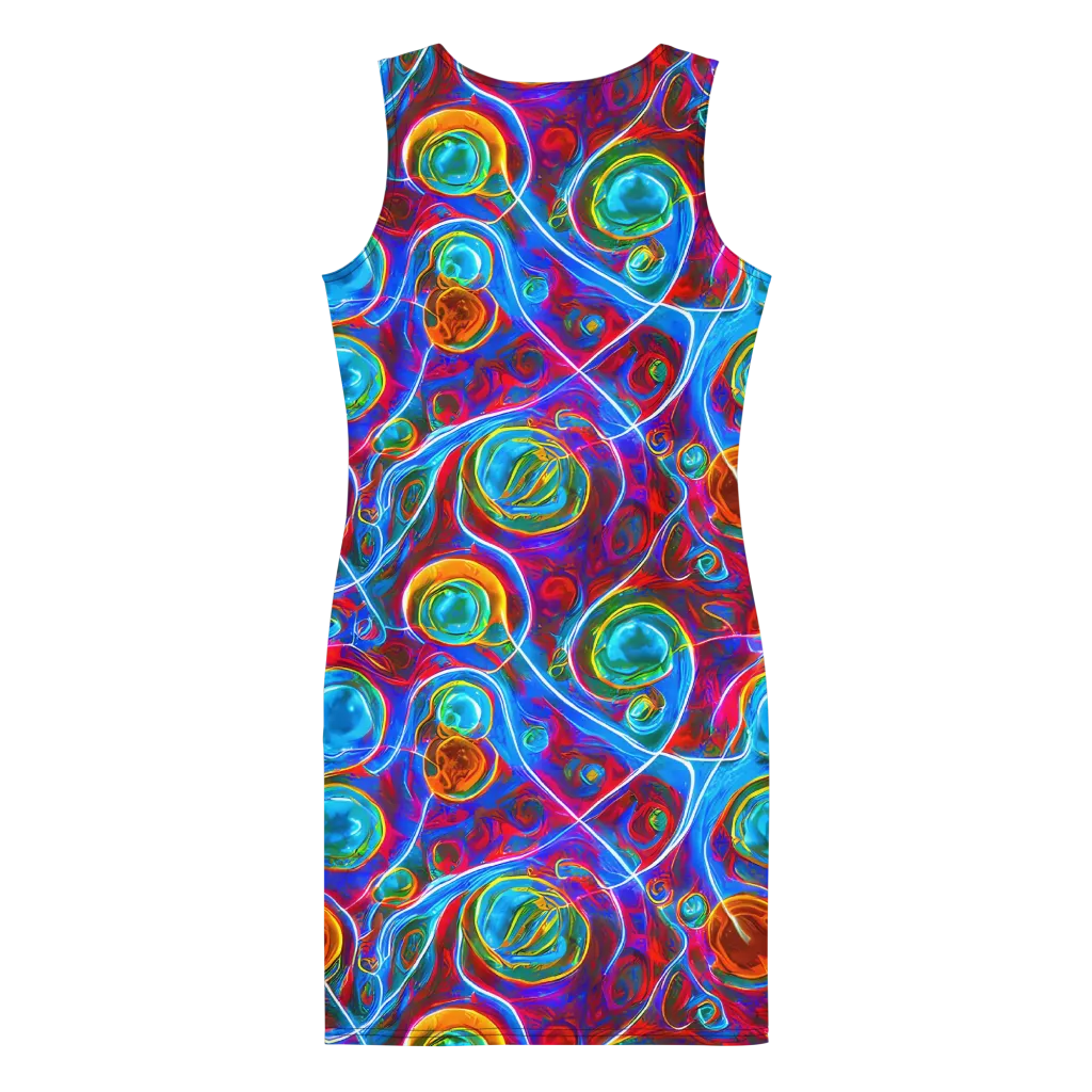 Jewel Nebula on Bodycon Dress — Back