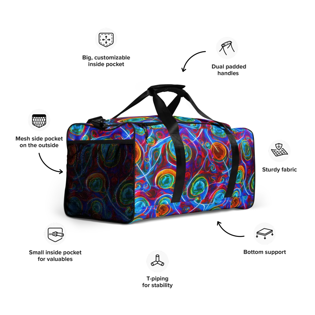 Jewel Nebula on Duffle Bag — Right Front