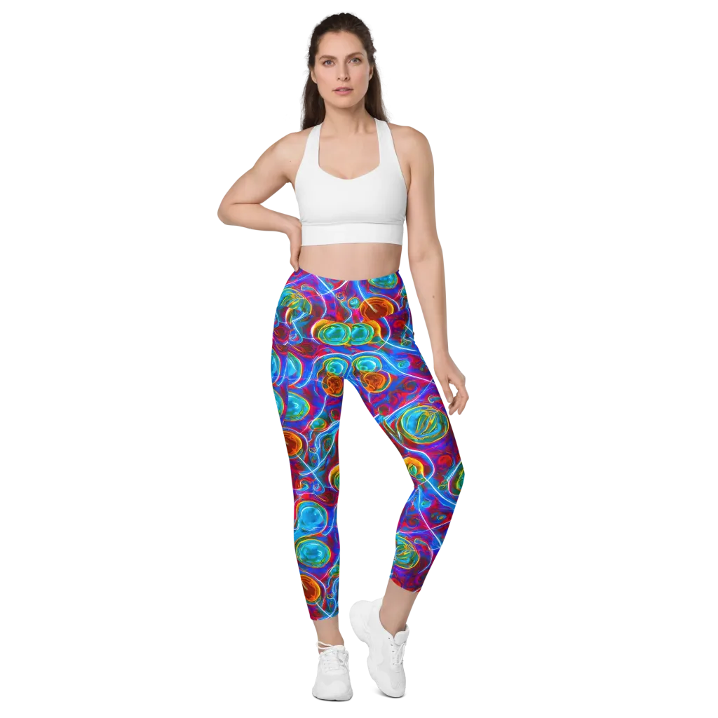 Jewel Nebula on Leggings with Pockets — Front