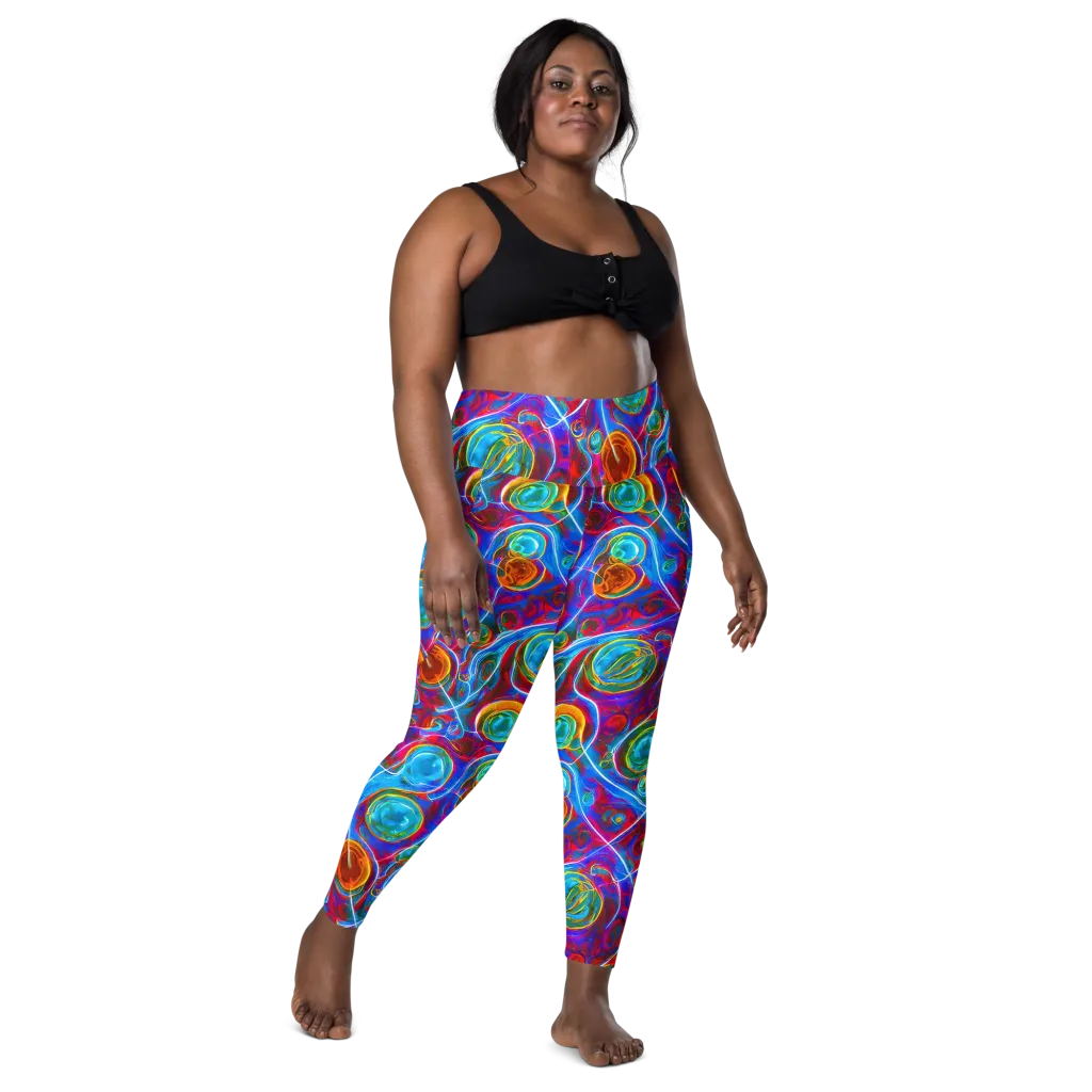 Jewel Nebula on Leggings with Pockets — Front