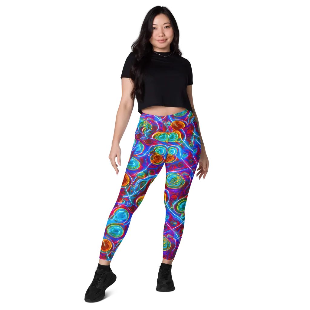 Jewel Nebula on Leggings with Pockets — Front