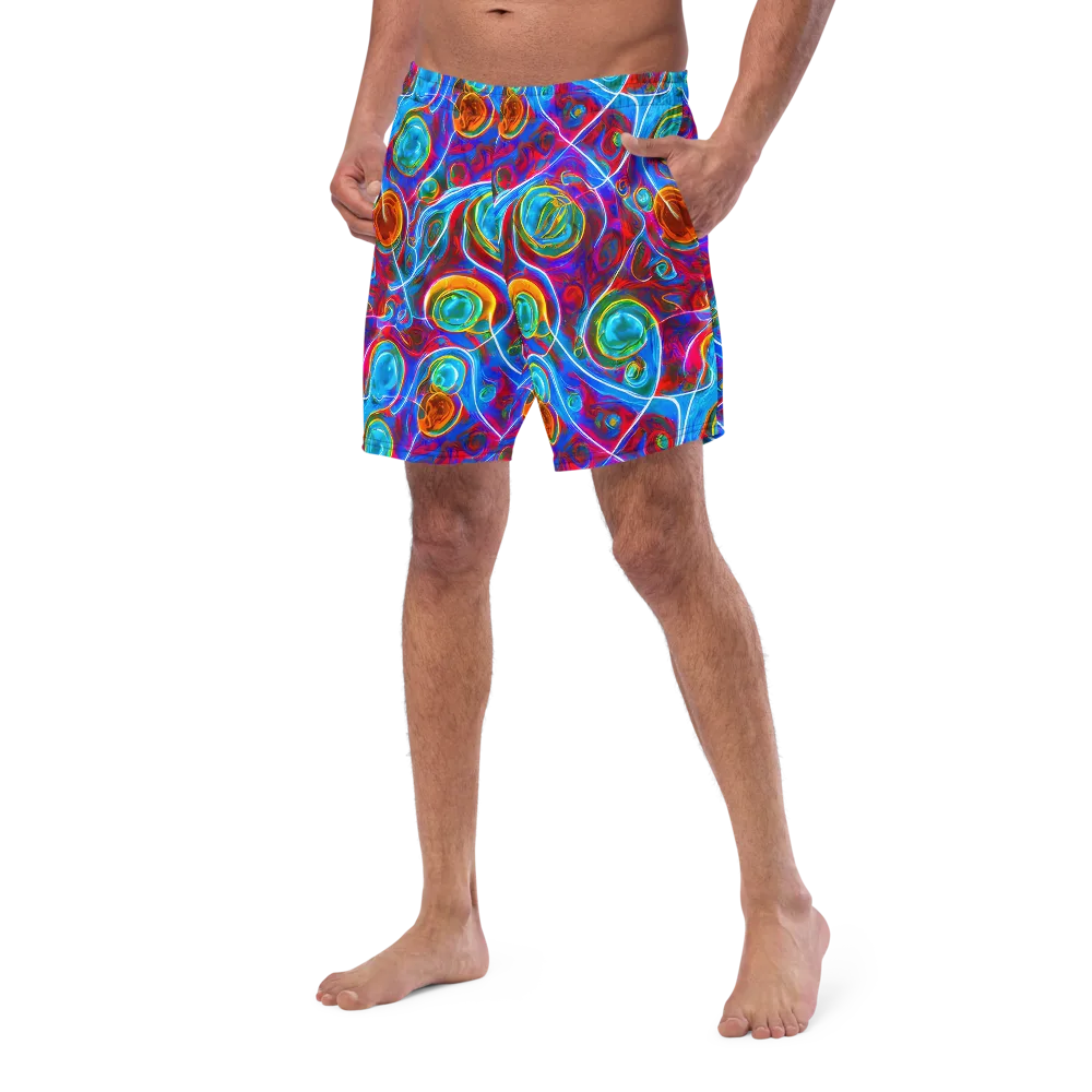 Jewel Nebula on Swim Trunks — Left Front