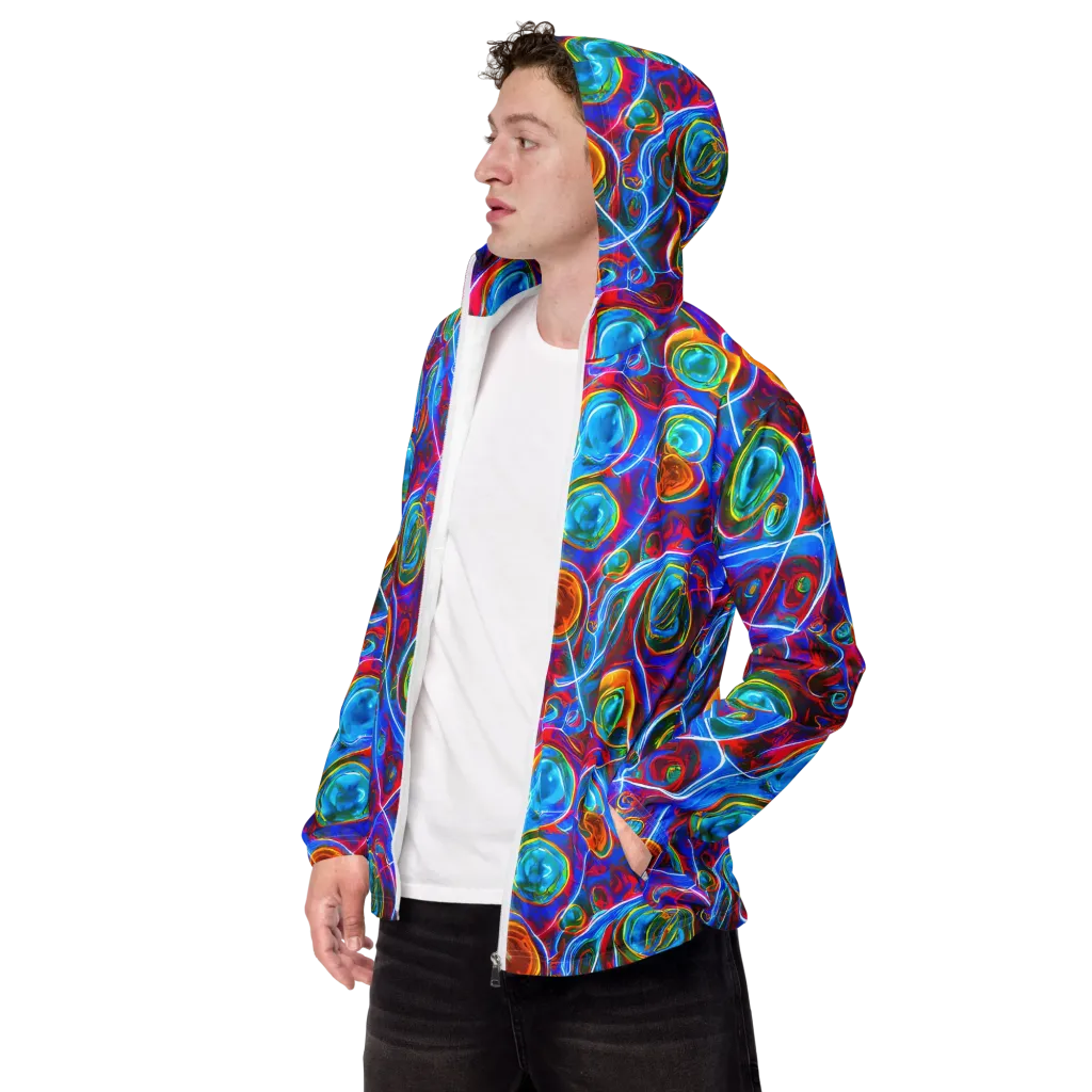 Jewel Nebula on Men's Windbreaker — Left Front