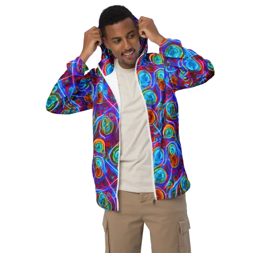 Jewel Nebula on a Men's Windbreaker