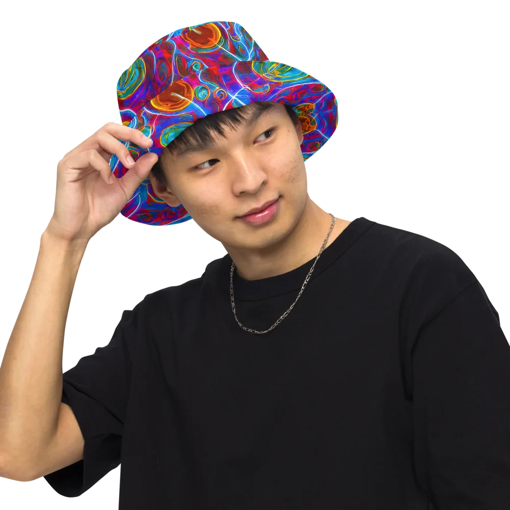 Jewel Nebula on Reversible Bucket Hat — Front Inside