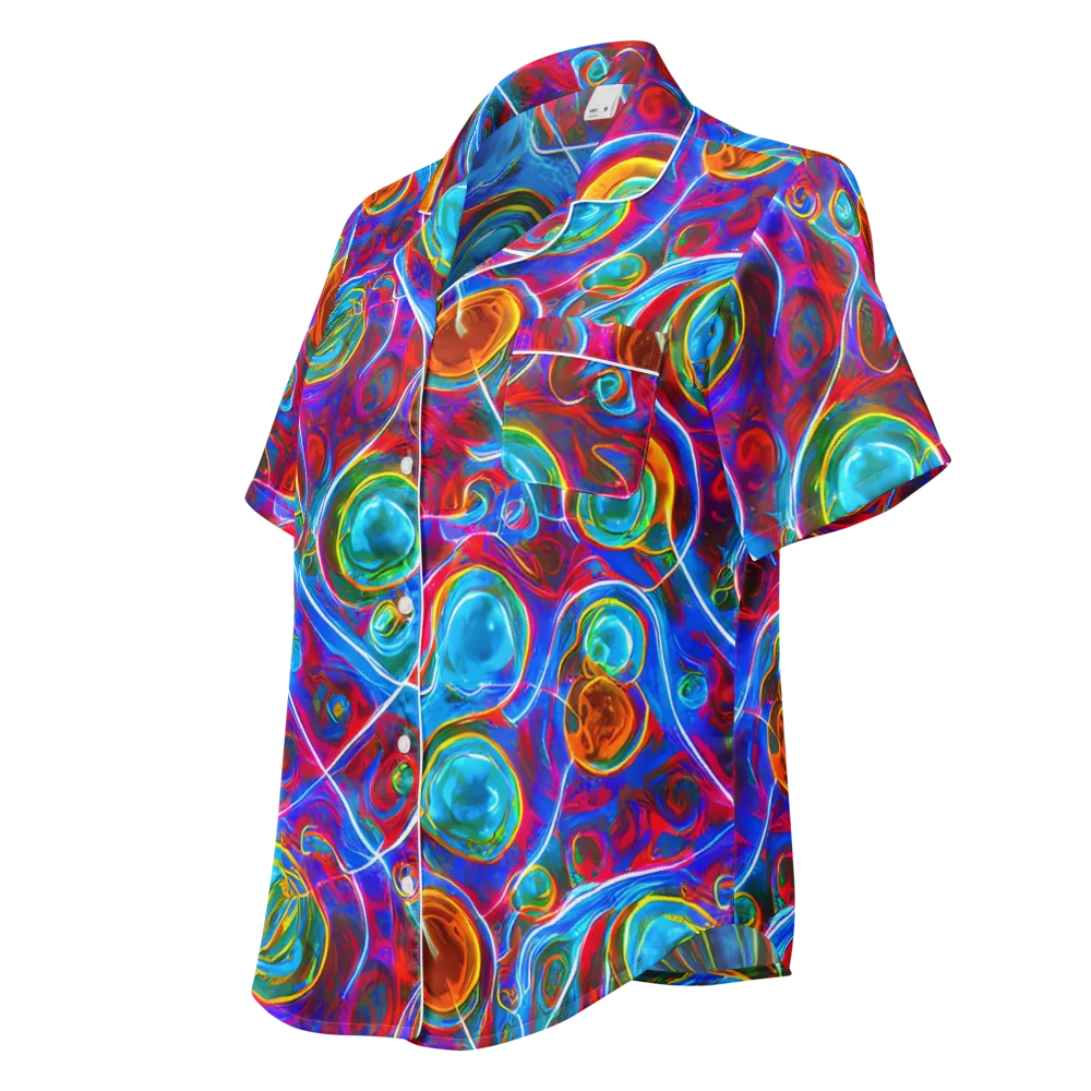 Jewel Nebula on Women's Short Sleeve Pajama Top — Left Front