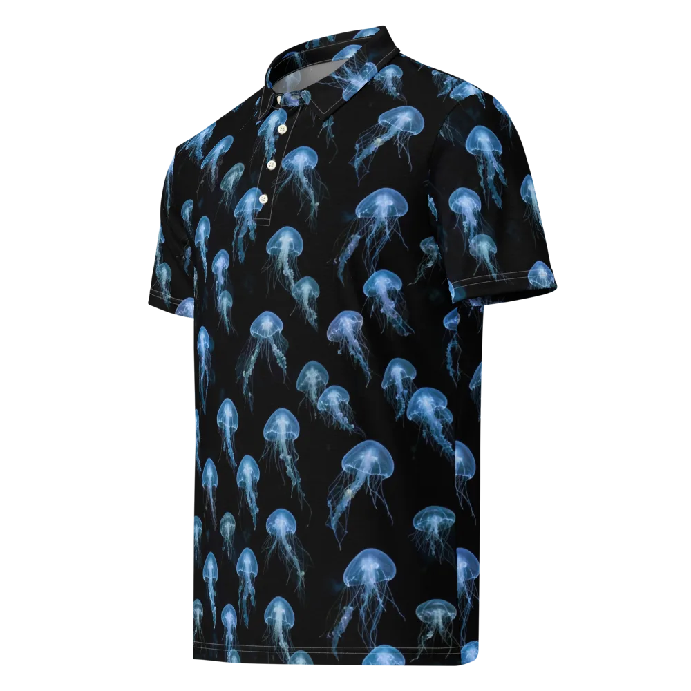 Midnight Drift on Men's Slim Fit Polo Shirt — Left Front
