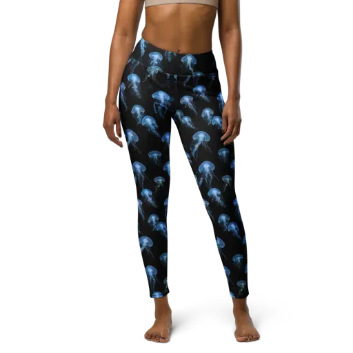 Midnight Drift on a Yoga Leggings