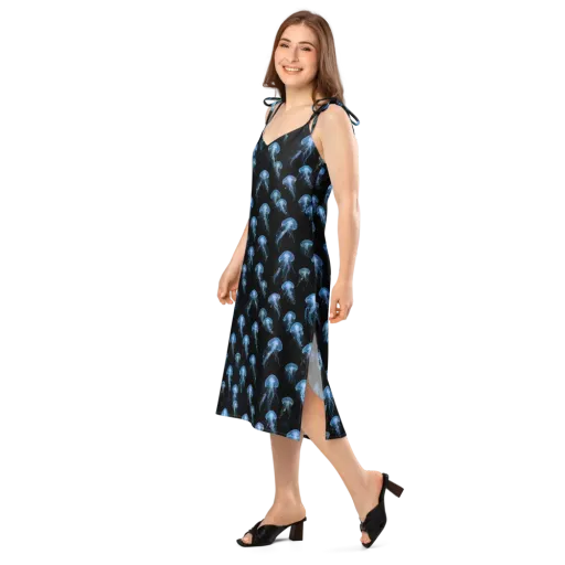 Midnight Drift on a Slip Dress