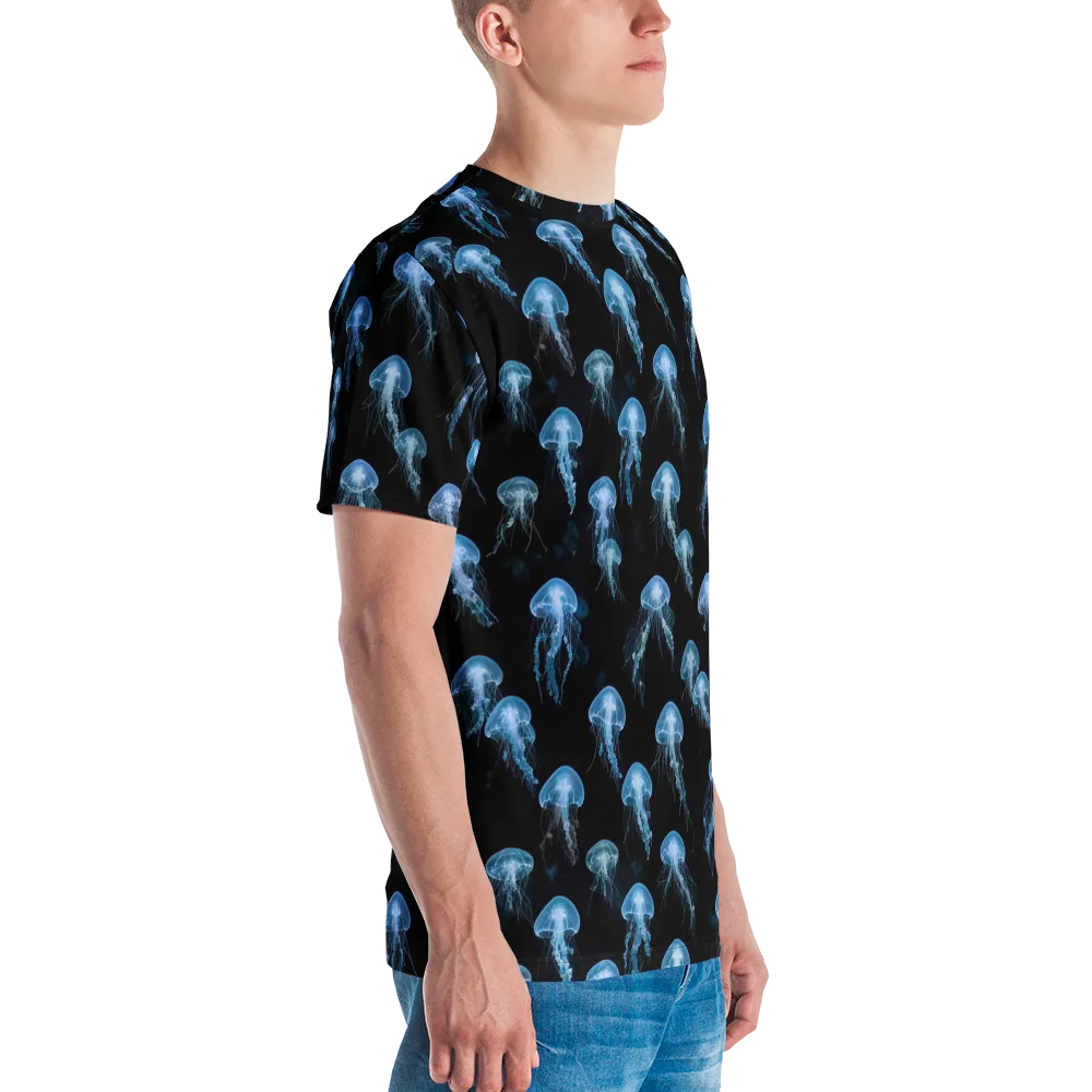 Midnight Drift on Men's Crew Neck T-Shirt — Right