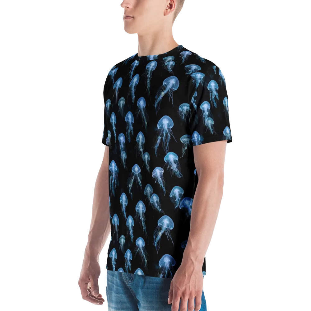 Midnight Drift on Men's Crew Neck T-Shirt — Left