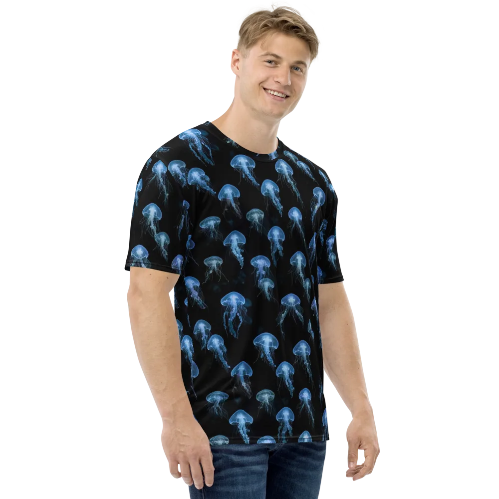 Midnight Drift on Men's Crew Neck T-Shirt — Right