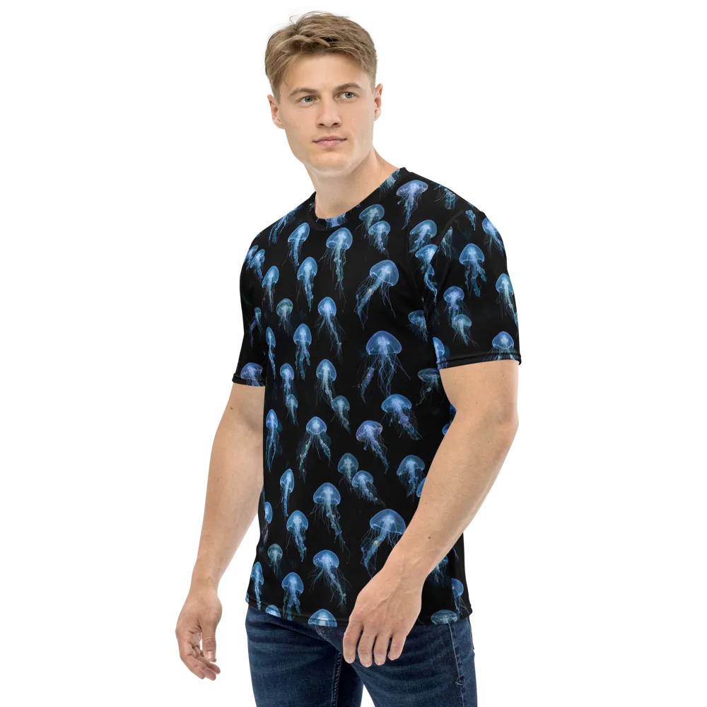 Midnight Drift on Men's Crew Neck T-Shirt — Left