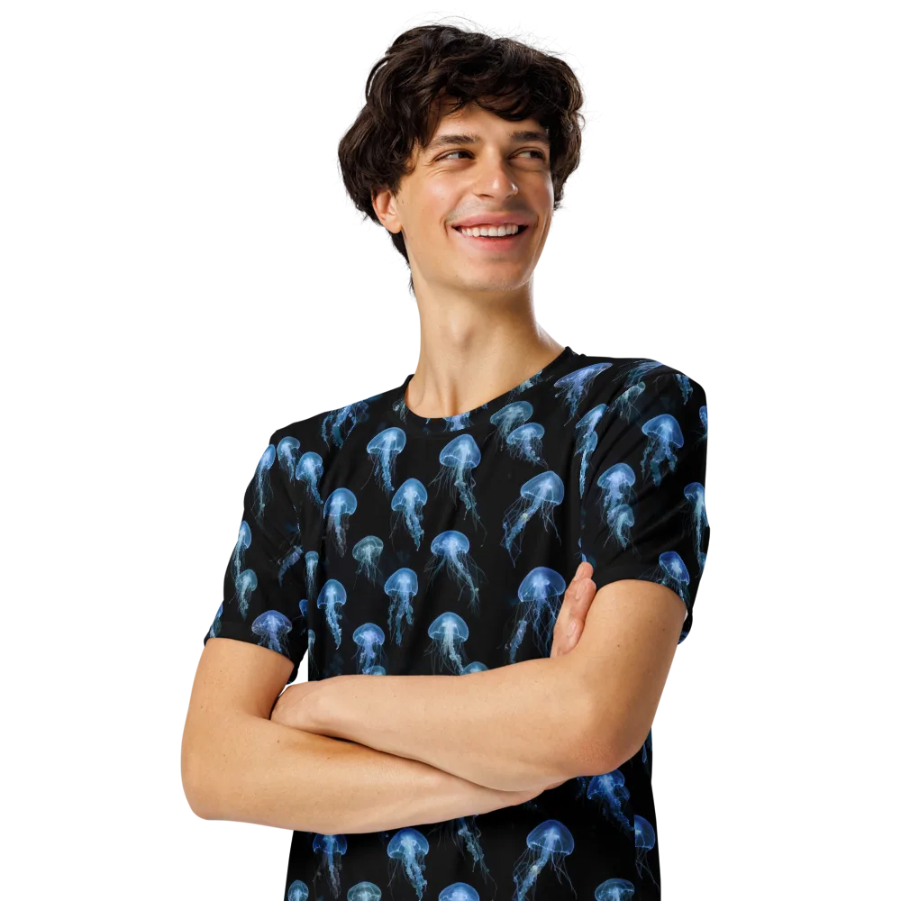 Midnight Drift on Men's Crew Neck T-Shirt — Left Front