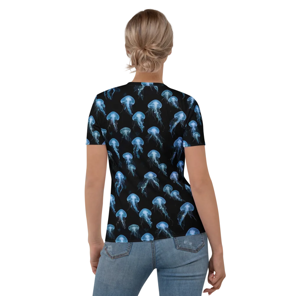 Midnight Drift on Women's Crew Neck T-Shirt — Back